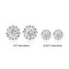 0.5CT/1CT Round Cut VVS Moissanite S925 Silver Snowflake Stud Earrings