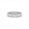 3mm/4mm Alternating Round and Emerald Cut VVS Moissanite Wedding Band