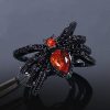 Iced Out Black Spider Open Ring