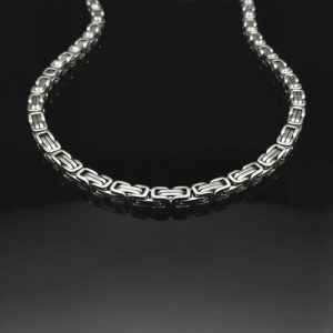 8mm Titanium Steel Byzantine Chain