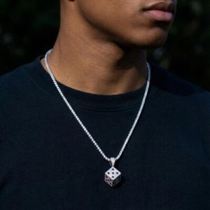 Iced Out Lucky Dice Pendant