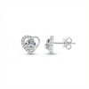 Heart Shape VVS Moissanite S925 Silver Stud Earrings
