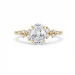 3.47CT Oval Cut VVS Moissanite Sparkling Engagement Ring