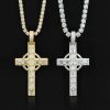 Iced Baguette Cut Celtic Cross Pendant