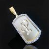 A-Z Letter S925 Moissanite Custom Dog Tag Pendant