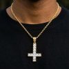 Upside Down Cross Pendant in Gold