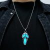 Glow In The Dark Screaming Ghost Face Pendant