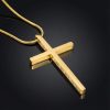 4:13 "I CAN DO ALL THINGS" Steel Cross Pendant in Gold