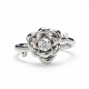 Diamond Camellia Ring