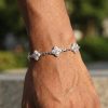 Iced Out 14mm Four Leaf Clover Bracelet