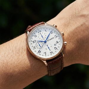 Multifunctional Business Casual Leather Quartz Watch