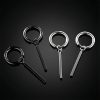 Square Stick Stainless Steel Hoop Earrings