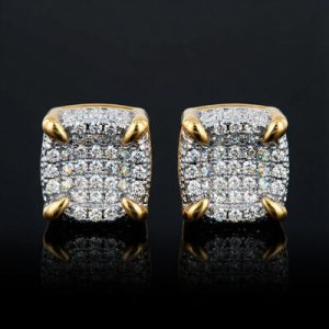 9*9mm-Rounded Square Stud Earrings