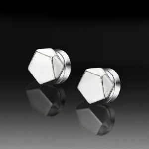 Irregular Pentagonal Magnetic Earrings