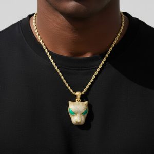 Glow in the dark Black Panther Pendant
