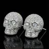Iced Skull Stud Earrings