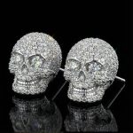 Iced Skull Stud Earrings
