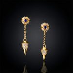 Iced Eye of Ra Cron Drop Earrings