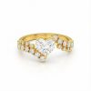 Heart Cut VVS Moissanite Twisted Engagement Ring