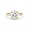 Oval Cut VVS Moissanite Vintage Three Stone Engagement Ring