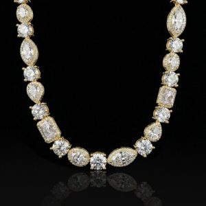 10mm Iced Out Multi Shaped Diamond Chain