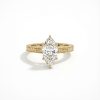 Marquise Cut VVS Moissanite Vintage Engagement Ring