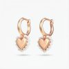 S925 Silver Heart Shaped Pearl Drop Earrings