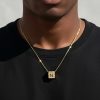 Iced 26 Cube Letters Necklace