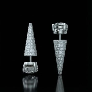 Iced Spike Stud Earrings