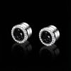 Multicolor Crushed Diamond Round Magnetic Earrings