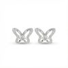 S925 Silver Butterfly Diamond Stud Earrings