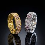 Iced Micro Paved Pink Stone Four Leaf Clover Ring