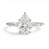 1.745CT Pear & Marquise Cut VVS Moissanite S925 Silver Engagement Ring