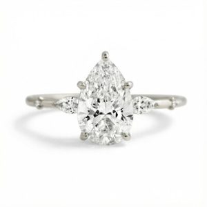 1.745CT Pear & Marquise Cut VVS Moissanite S925 Silver Engagement Ring