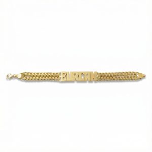 Personalized Double Chain Name Bracelet