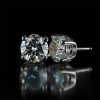 0.1CT/0.3CT/0.5CT/1CT/1.5CT/2CT/3CT Round Cut Moissanite Earrings