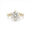6.5CT Round Cut VVS Moissanite Pave Engagement Ring