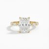 5.95CT Radiant Cut VVS Moissanite Halo Engagement Ring