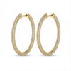 30MM Diameter VVS Moissanite S925 Silver Hoop Earrings