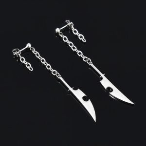 Sword Earring in White Gold