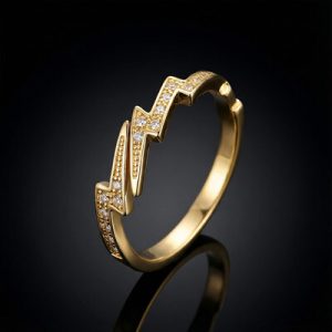 Iced Lightning Open Ring