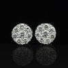925S & VVS Moissanite Round Cut Stud Earrings