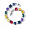 Multicolored and Mixed Shape Diamond Bracelet