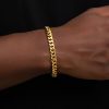 6mm Diamond-Cut Cuban Bracelet in Gold