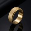 Men's Rotatable Frosted Steel Simple Band in Gold