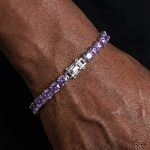 6mm Purple Tennis Bracelet in 18K White Gold