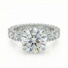 5.78CT Round Cut VVS Moissanite Pave Engagement Ring
