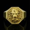 Signet Lion Rings for Men