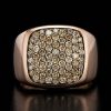 Champagne Diamond Men's Square Ring