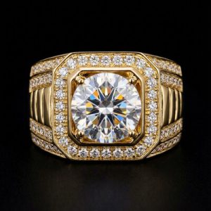 Iced Out 5.0 CT Round Cut Men's Ring